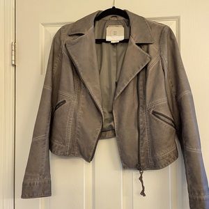 Anthropologie butter soft faux leather jacket